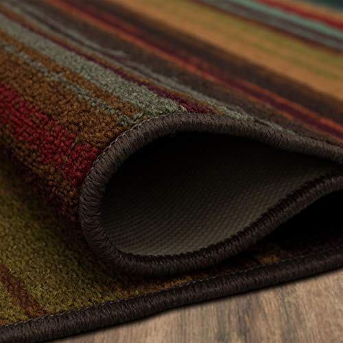 Mohawk Home Avenue Stripe Area Rug, 7'6" x 10', Brown/Tan