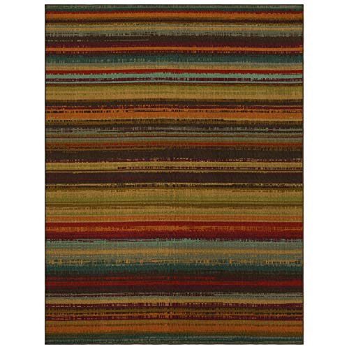 Mohawk Home Avenue Stripe Area Rug, 7'6" x 10', Brown/Tan