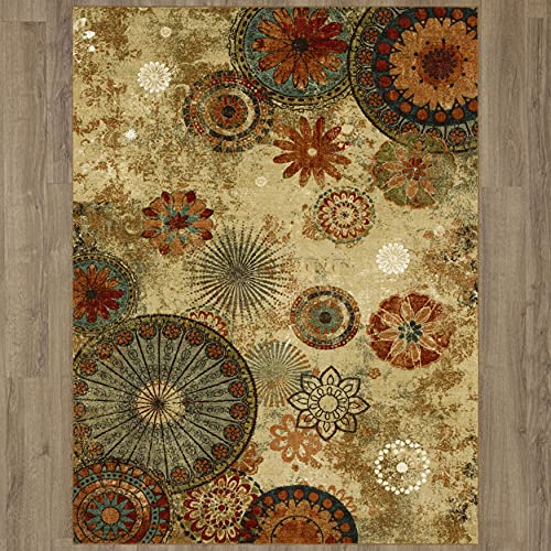 Mohawk Home Caravan Medallion Ornamental Area Rug, 7'6"x10', Multi