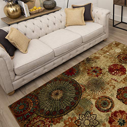 Mohawk Home Caravan Medallion Ornamental Area Rug, 7'6"x10', Multi