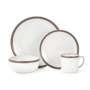 pfaltzgraff carmen brown 16-piece stoneware dinnerware set, service for 4 -