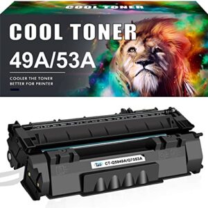 cool toner compatible q5949a toner cartridge replacement for hp 49a q5949a 49x q5949x 53a q7553a for hp 1320 1320n p2015 p2015dn p2014 3390 1160 p2015d 1320tn m2727nf toner printer (black, 1pack)