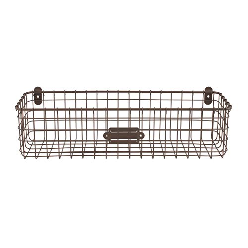 Spectrum Diversified Vintage Wall Mount Basket, Bronze, 2 Ounce