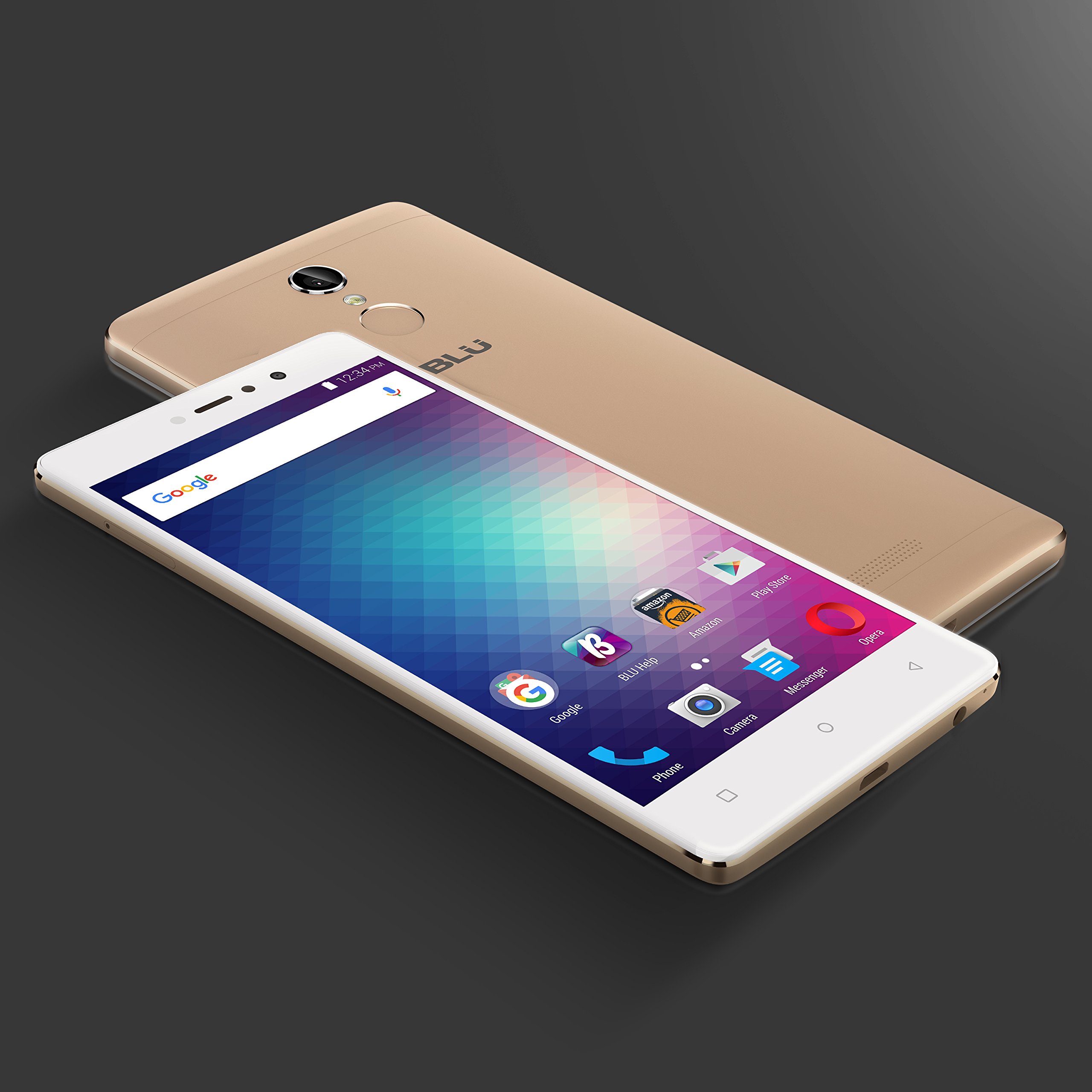 BLU VIVO 5R (32GB) 5.5" Full HD, Dual SIM 4G LTE GSM Factory Unlocked Smartphone with Fingerprint Sensor, Gold