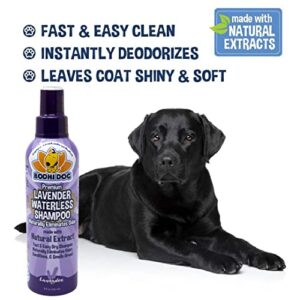 New Waterless Dog Shampoo | Natural Dry Shampoo for Dogs or Cats No Rinse Required | Made with Natural Extracts | Vet Approved Treatment - Made in USA (Lavender, 8 Fl Oz)