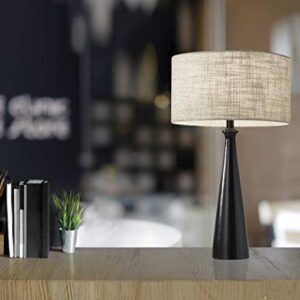 Adesso 1517-01 Linda 21.5" Table Lamp, Black, Smart Outlet Compatible