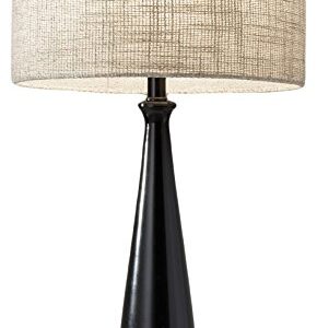 Adesso 1517-01 Linda 21.5" Table Lamp, Black, Smart Outlet Compatible