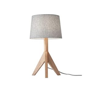 adesso 3207-12 eden table lamp, 24.5 in., 100 w incandescent/ 26w cfl, natural ash wood, 1 table lamp