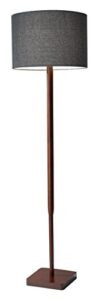 adesso home 4093-15 transitional one light floor lamp from ellis collection in bronze/dark finish, walnut