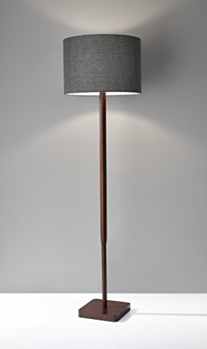 Adesso Home 4093-15 Transitional One Light Floor Lamp from Ellis Collection in Bronze/Dark Finish, Walnut