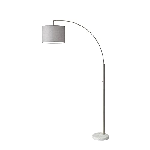 Adesso 4249-22 Bowery Arc Lamp, Steel, Smart Outlet Compatible, 77"