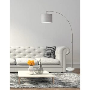 Adesso 4249-22 Bowery Arc Lamp, Steel, Smart Outlet Compatible, 77"