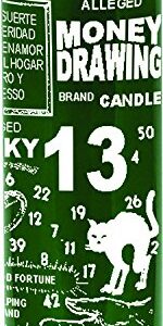 INDIO 7 Day Glass Candle Money Drawing - Green