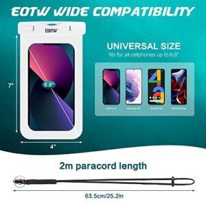 EOTW Waterproof Case, Universal Waterproof Phone Pouch Compatible for iPhone 13 12 11 Pro Max Xs Max XR 8 7 6 Plus Galaxy S20 S10 up to 6.8", IPX8 Cellphone Dry Bag