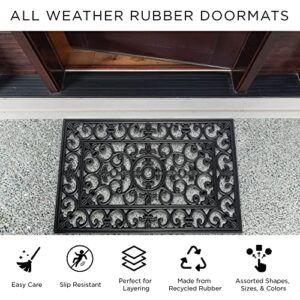 DII Rubber Doormats Collection All Weather, 18x30, Lattice