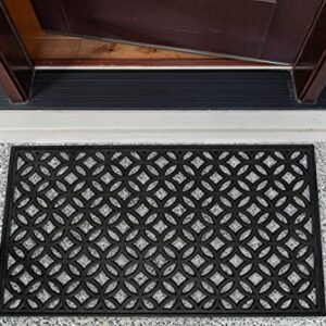 DII Rubber Doormats Collection All Weather, 18x30, Lattice