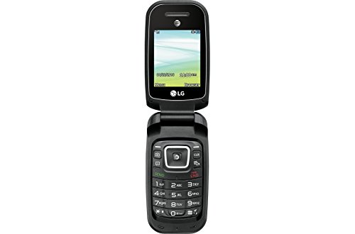 LG B470 AT&T Prepaid Basic 3g Flip Phone, Black - Carrier Locked to AT&T
