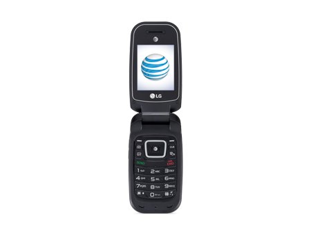 LG B470 AT&T Prepaid Basic 3g Flip Phone, Black - Carrier Locked to AT&T