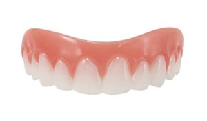 billy bob instant smile comfort fit flex cosmetic teeth, bright white shade, comfortable upper veneer, 1 size fits most