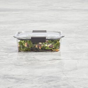 Rubbermaid Brilliance Food Storage Container, Medium, 3.2 Cup, Clear 1991156