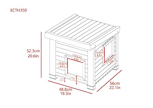 New Age Pet ECTH350 ecoFLEX Albany Outdoor Feral Cat House, Multicolor