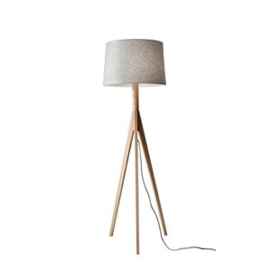 adesso home 3208-12 transitional one light floor lamp from eden collection in bronze/dark finish, 18.00 inches, 59.25 in