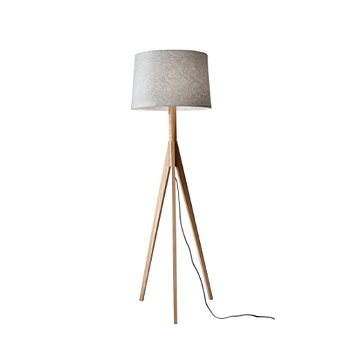 Adesso Home 3208-12 Transitional One Light Floor Lamp from Eden Collection in Bronze/Dark Finish, 18.00 inches, 59.25 in