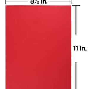 JAM PAPER Colored 24lb Paper - 90 gsm - 8.5 x 11 - Red Recycled - 50 Sheets/Pack