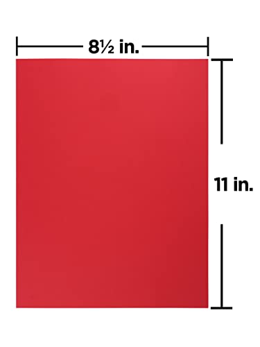 JAM PAPER Colored 24lb Paper - 90 gsm - 8.5 x 11 - Red Recycled - 50 Sheets/Pack