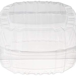 DART Container C53PST1-100 DART 5" Clear Hinged Plastic Food Take Out to-Go/Clamshell Container 100 Pack, 5 Inch