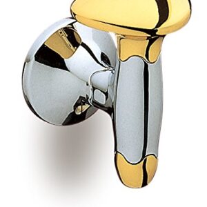 Secret Bath. Polished Chrome and Gold Towel Hook. Filigrana Collection