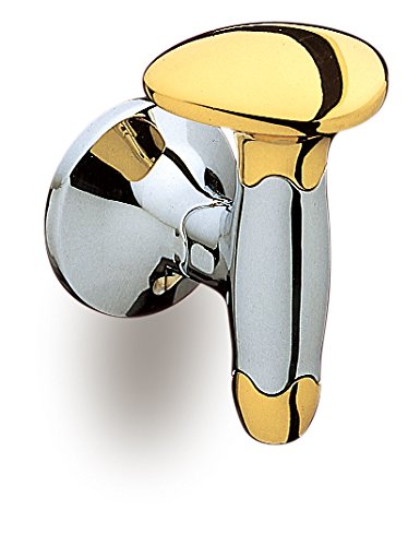 Secret Bath. Polished Chrome and Gold Towel Hook. Filigrana Collection