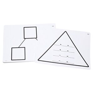 didax educational resources write-on/wipe-off fact family triangle mats: addition math resource