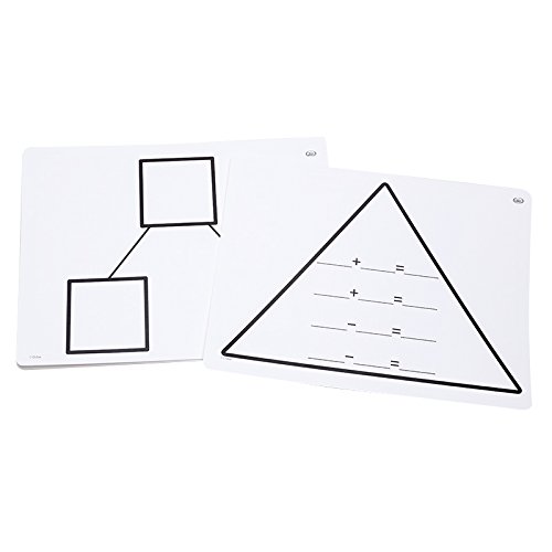 Didax Educational Resources Write-On/Wipe-Off Fact Family Triangle Mats: Addition Math Resource