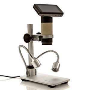 opti-tekscope ot-m hdmi microscope macro camera magnifier | true digital hd imaging at 4032 x 3024 pixel resolution | 300x zoom magnification | windows 10 camera app plug and play