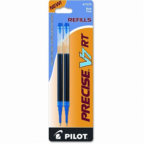 Pilot Refill for Precise V7 RT Rolling Ball, Fine, Black & Blue Ink, 2/pack