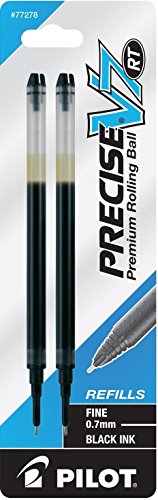 Pilot Refill for Precise V7 RT Rolling Ball, Fine, Black & Blue Ink, 2/pack