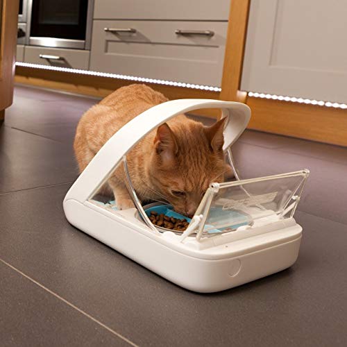 Automatic Pet Feeder - Sureflap - SureFeed Microchip Pet Feeder - MPF001 - Suitable for Both Wet and Dry Food - Bonus eOutletDeals Pet Towel