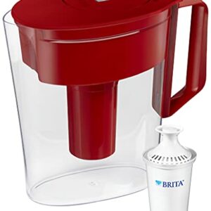Brita Small 5 Cup Water Filter Pitcher with 1 Standard Filter, BPA Free - SOHO, Red , 1 Count (Pack of 1)