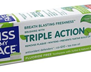 Kiss My Face Toothpaste Triple Action Cool Mint Gel, 4.5 Ounce (Pack of 2)