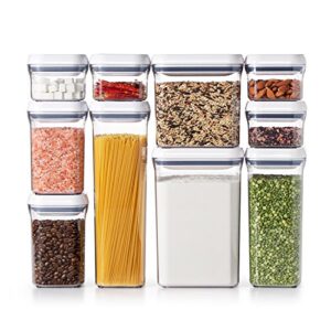 oxo good grips 10-piece pop container set, white