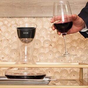 Ullo Wine Purifier with Hand Blown Decanter and 6 Selective Sulfite Filters, Restore the Natural Purity of Wine