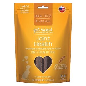 Get Naked Grain Free 1 Pouch 6.6 Oz Joint Health Dental Chew Sticks, Large