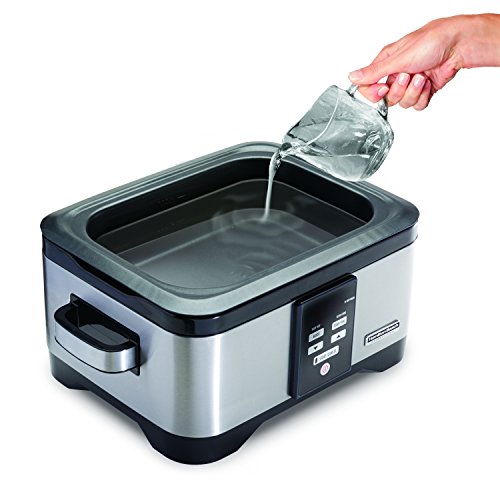 Hamilton Beach Professional Sous Vide Water Oven & Slow Cooker, 6 Quart Programmable, Stainless Steel (33970)