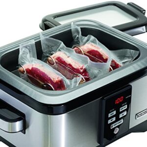 Hamilton Beach Professional Sous Vide Water Oven & Slow Cooker, 6 Quart Programmable, Stainless Steel (33970)
