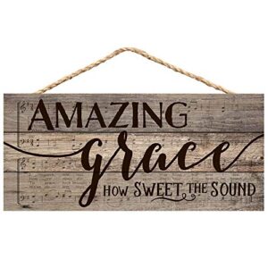 p. graham dunn amazing grace rustic sheet music design 5 x 10 wood plank design hanging sign