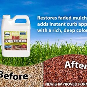 Mulch Worx Red Mulch Color Concentrate - Quart - Treats 2,800 Sq. Ft. - Deep Burgundy Red Mulch Dye Spray