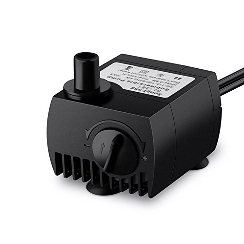 JUFENG Submersible Water Pump For Pond, Aquarium, Fish Tank Fountain Water Pump Hydroponics with 4.9ft (1.5m) Power Cord US Plug