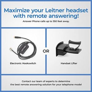 Leitner Electronic Hookswitch for Polycom Phones – Compatible with All Leitner Wireless Office Headsets