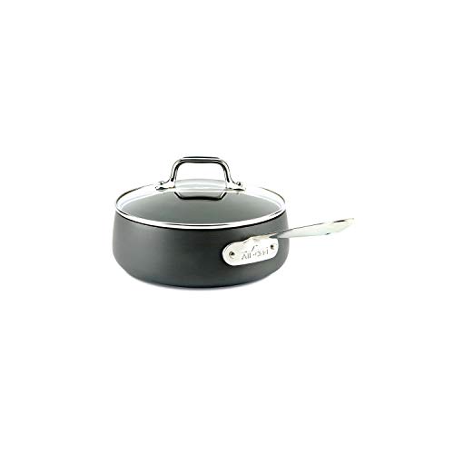 All-Clad Hard Anodized Nonstick Sauce Pan Cookware, 2.5-Quart, Black